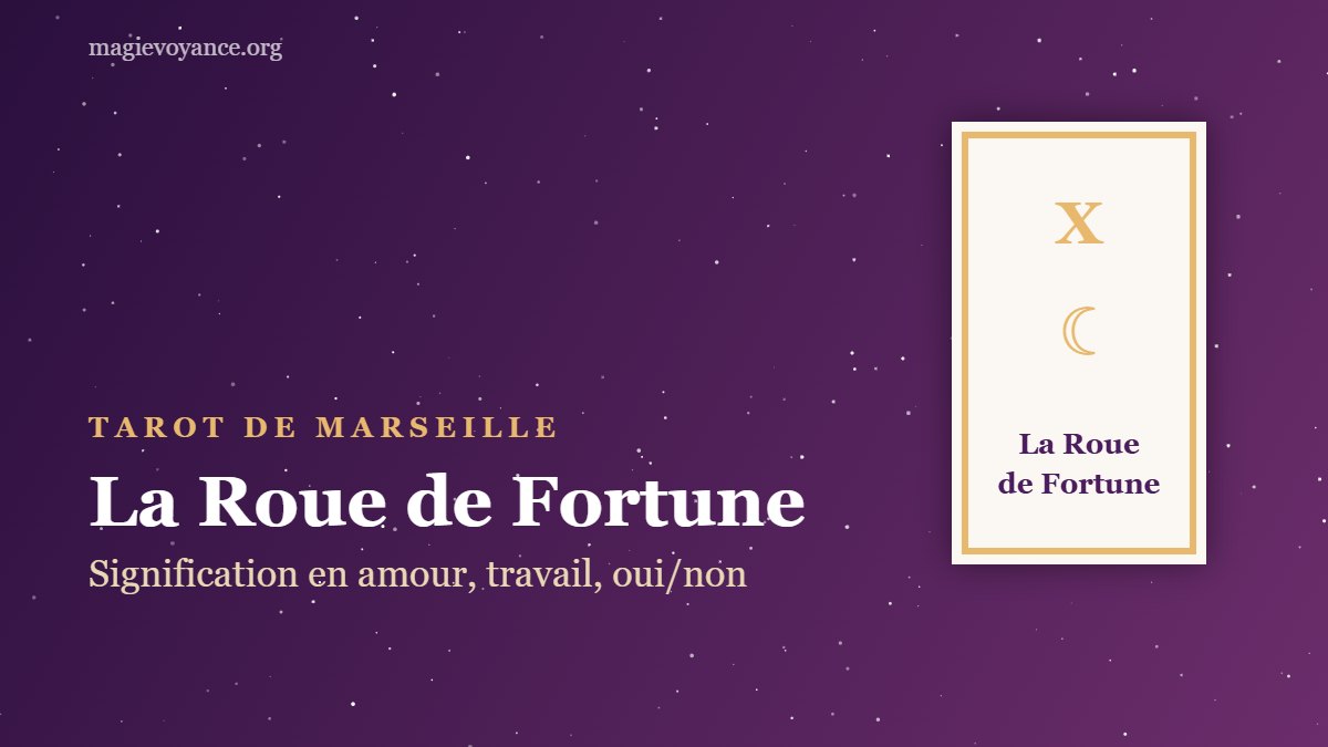 La Roue de Fortune – arcane X du tarot de Marseille
